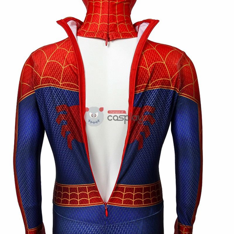 Peter Parker SpiderMan Cosplay Suit Spider-Man Into the Spider-Verse Costumes for Kids